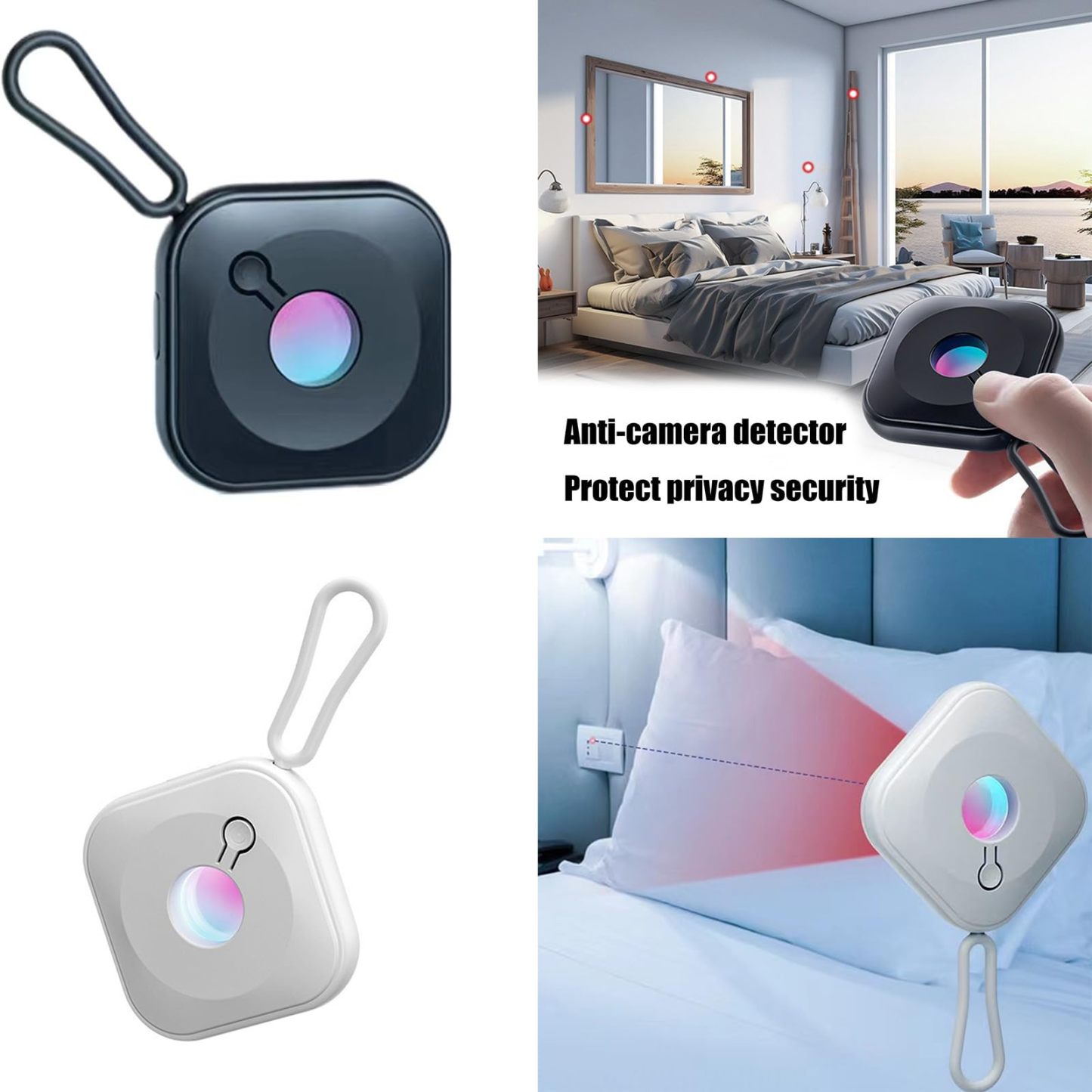 Portable Hidden Camera Detector – Anti-Spy Lens Finder for Pinhole Cameras, Wireless Hidden Devices & Anti-Peeping Security Protection Tool