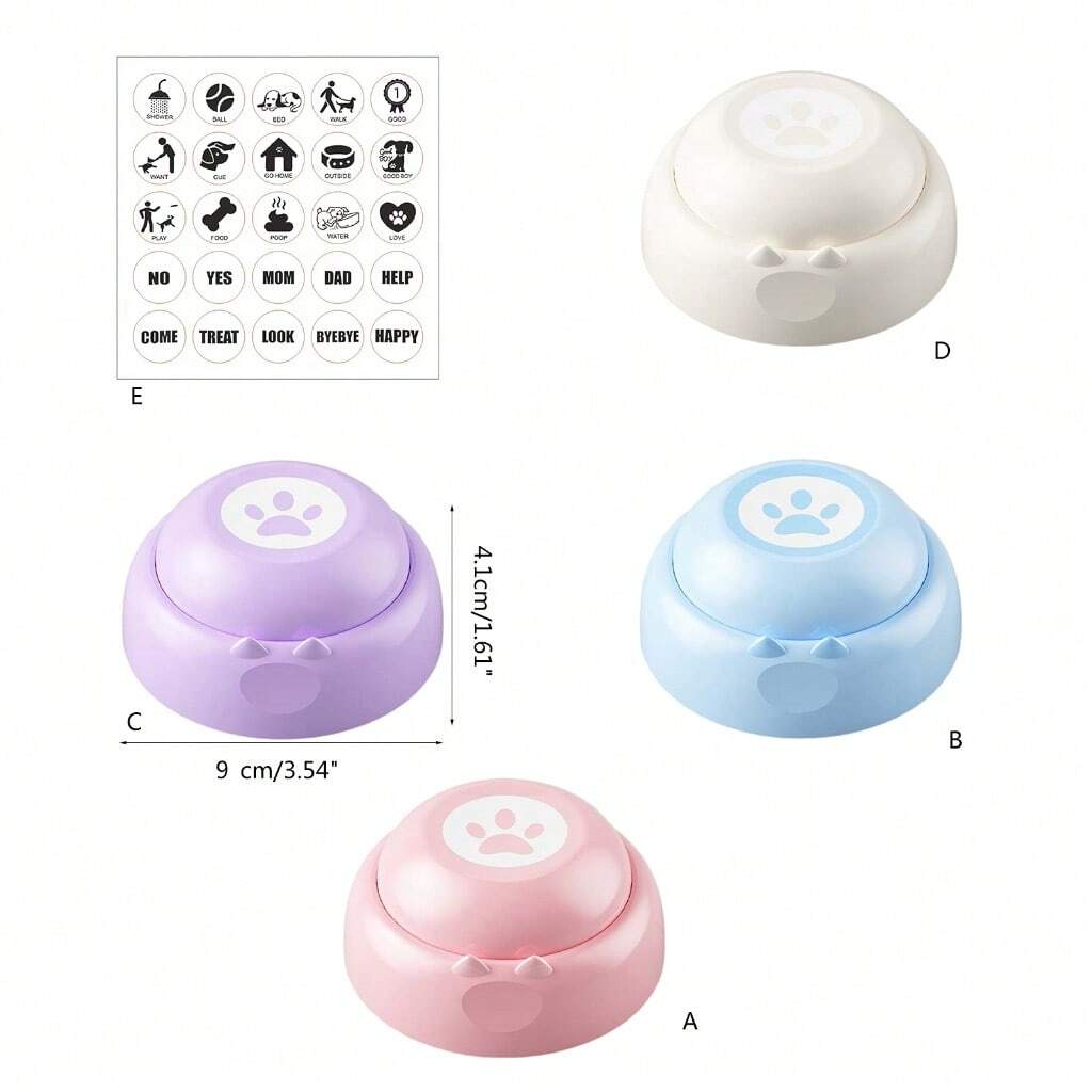 Dog Communication Buttons 30-Second Voice Recording Buzzer for Pet Training & Talking Games Gift for Pet Lovers