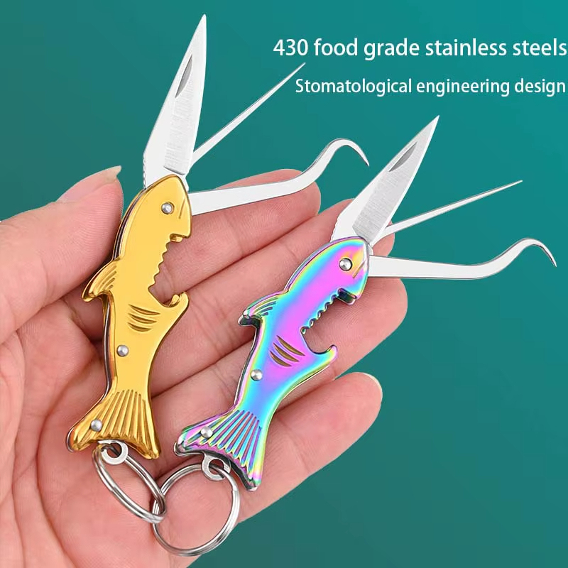 High-Quality Stainless Steel Folding Toothpick – Portable Toothpick Tool with Bottle Opener, Reusable & Pocket-Friendly for Daily Use or Travel
