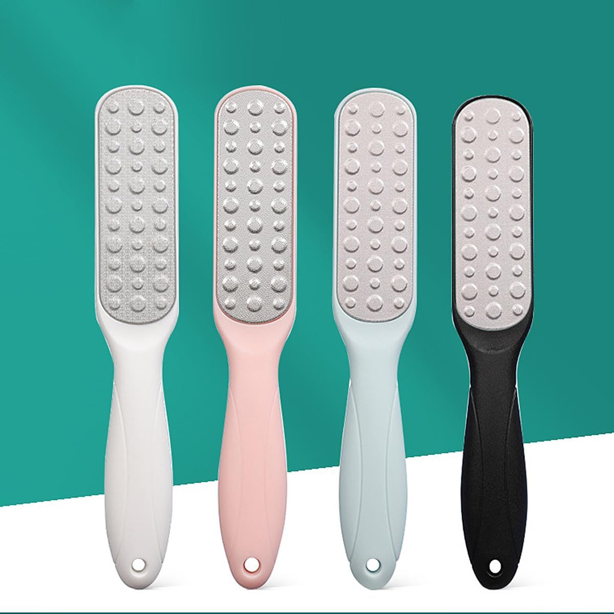 Premium Stainless Steel Foot File – Double-Sided Pedicure Rasp Callus Remover with Soft Silicone Handle, Dead Skin & Cracked Heel Exfoliator