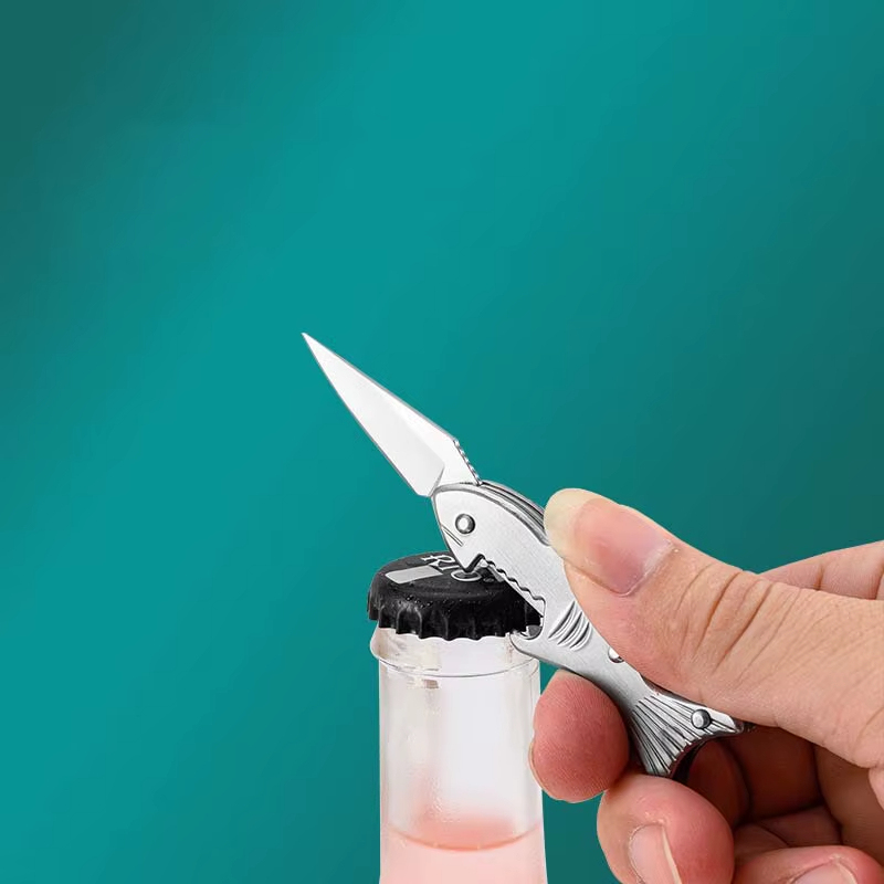 High-Quality Stainless Steel Folding Toothpick – Portable Toothpick Tool with Bottle Opener, Reusable & Pocket-Friendly for Daily Use or Travel