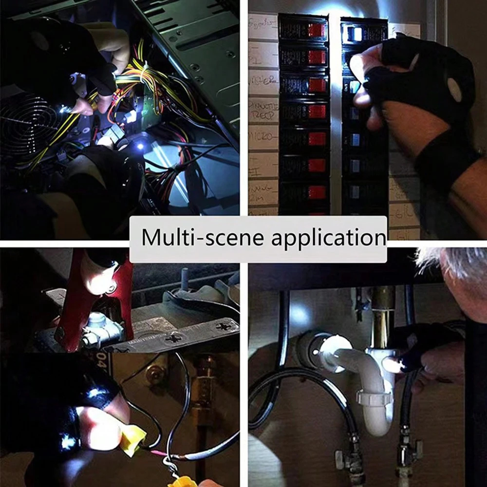 LED Flashlight Gloves Finger Light Fishing Magic Strap Hand Tools Mechanic Usb Charging Flashlight Led Waterproof Lights for Gadget Lovers