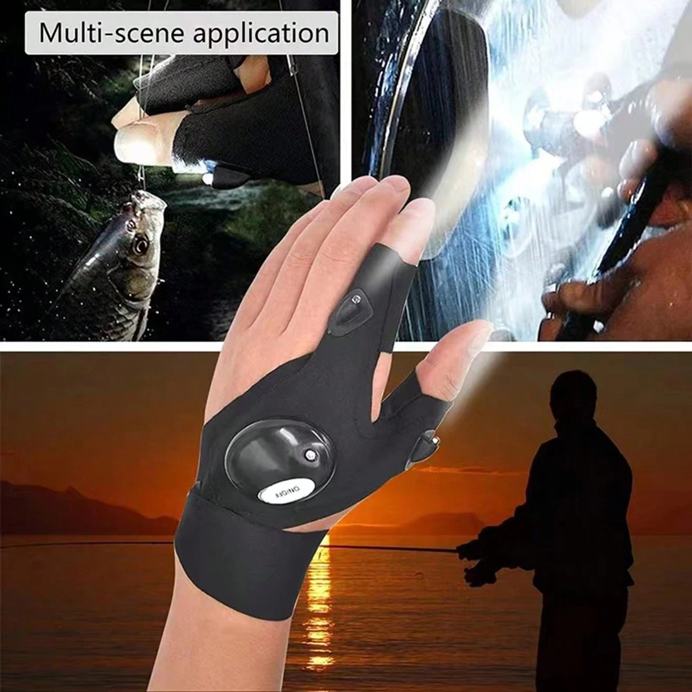 LED Flashlight Gloves Finger Light Fishing Magic Strap Hand Tools Mechanic Usb Charging Flashlight Led Waterproof Lights for Gadget Lovers