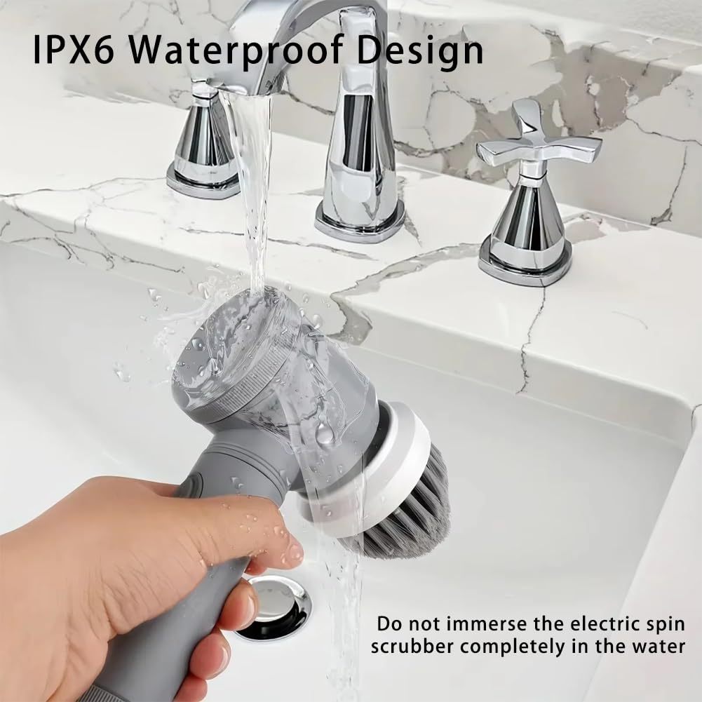 Cordless Electric Cleaning Brush | Handheld Power Scrubber for Bathroom, Kitchen, Tile, Bathtub, Sink, Shower & Grout | Motorized Household Cleaner