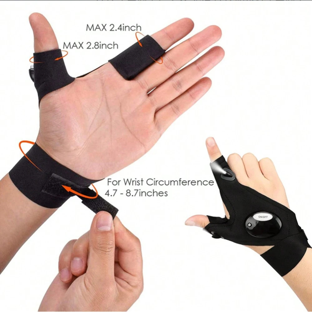 LED Flashlight Gloves Finger Light Fishing Magic Strap Hand Tools Mechanic Usb Charging Flashlight Led Waterproof Lights for Gadget Lovers