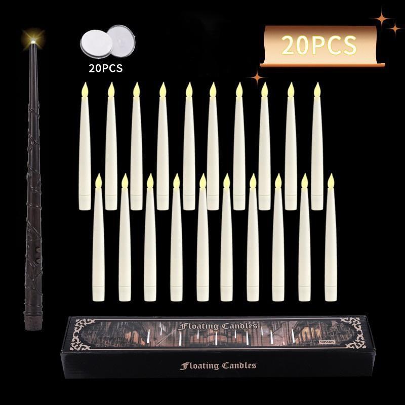 Remote Control Floating LED Candle Lamp - Flameless Battery-Operated Candles for Christmas Fireplace Halloween Home Decor - Get Photo Blanket