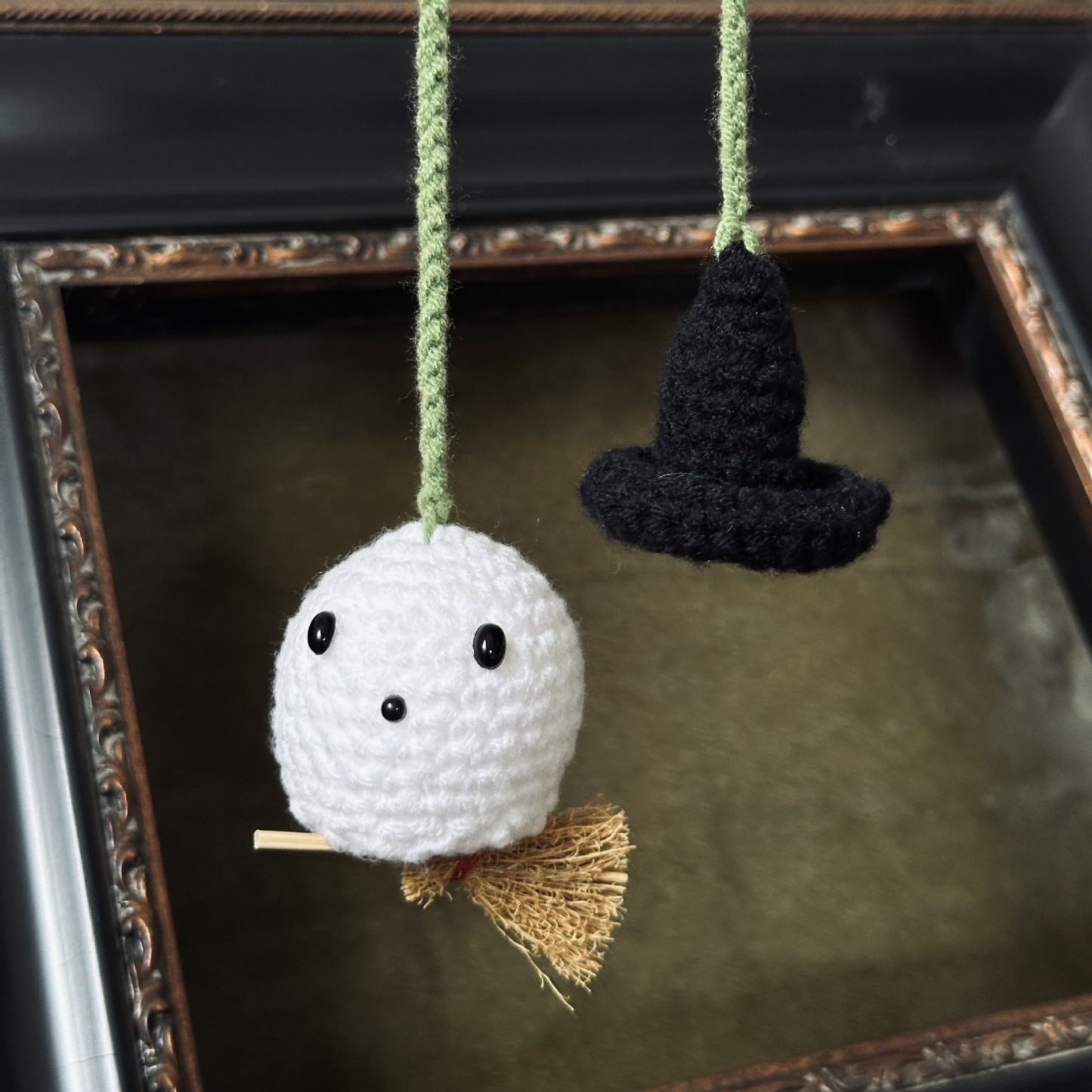 Original Crochet Pumpkin Ghost Ornament - Soft Car Accessory, Creative Auto Gift - Get Photo Blanket