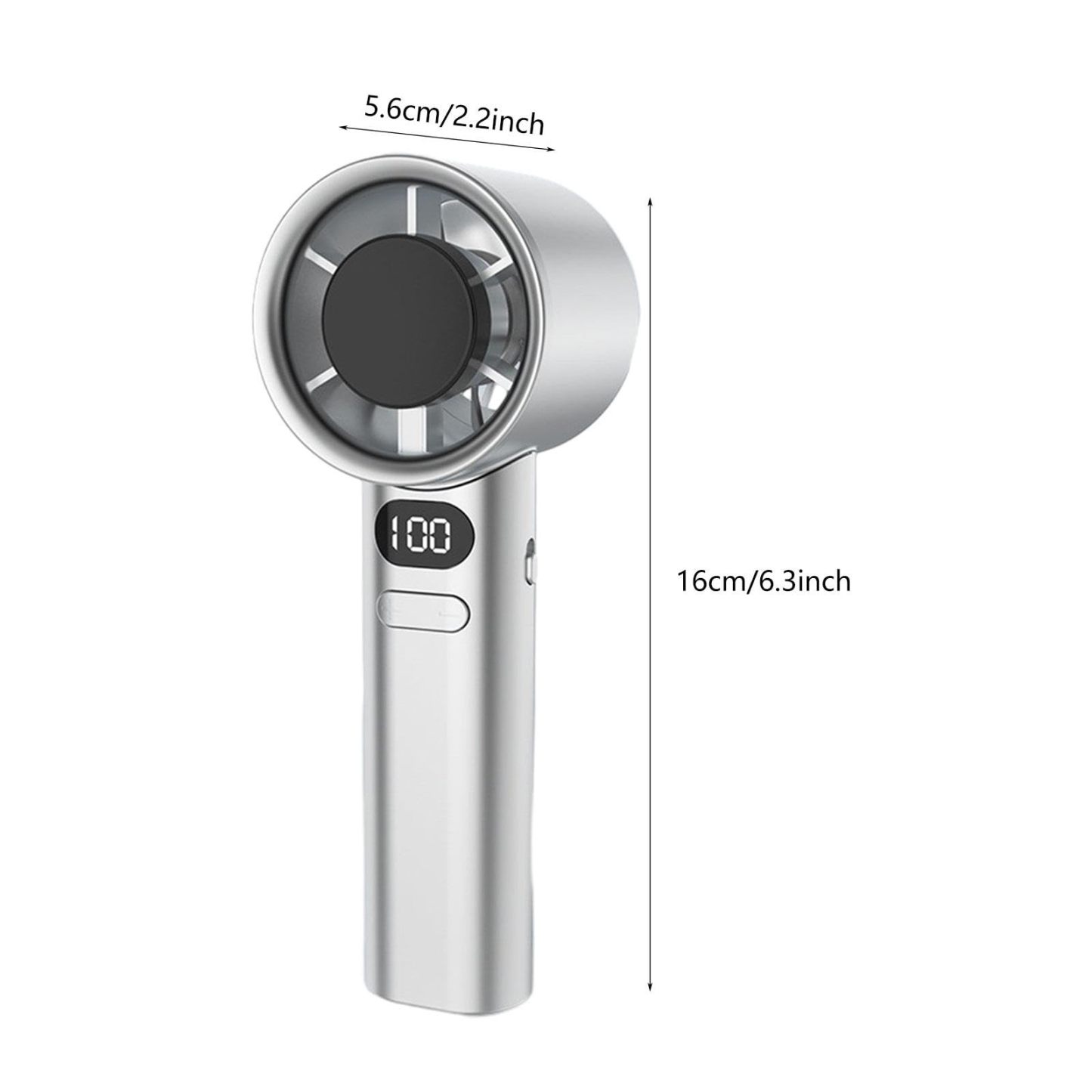 Turbo Cooling Handheld Fan Powerful Silent USB Desk Fan with Ice Chill Airflow, Portable Bladeless Mini Air Conditioner for Office & Travel
