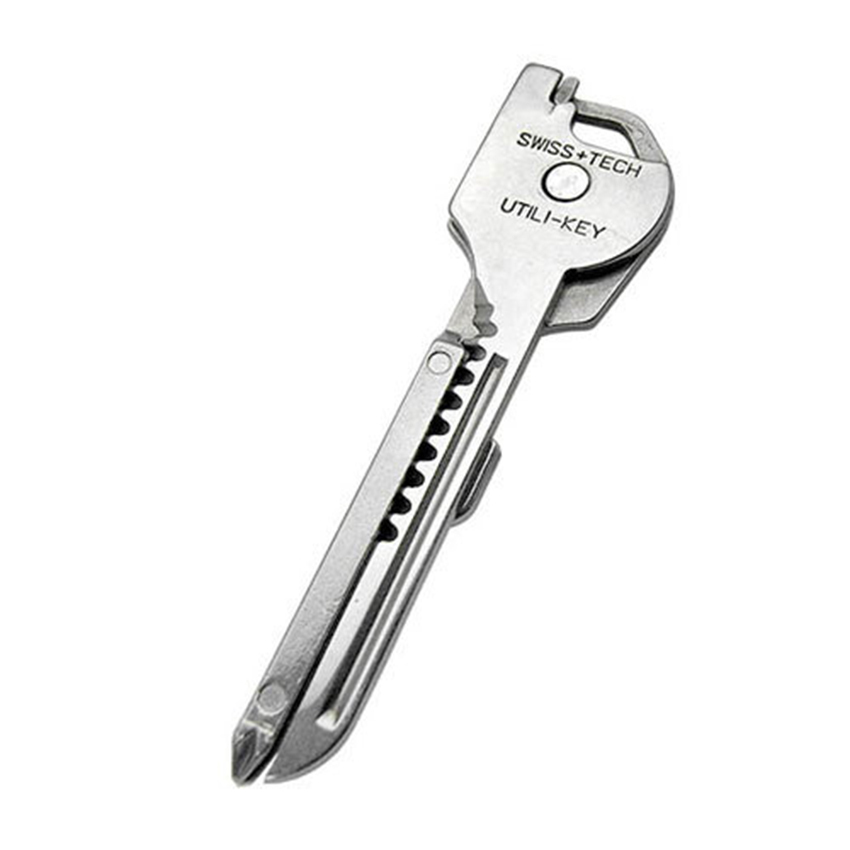 6-in-1 Multifunctional Key-Shaped Tool – Foldable Knife, Screwdriver, Bottle Opener, and Keychain EDC Tool for Camping, Hiking, Outdoor Use