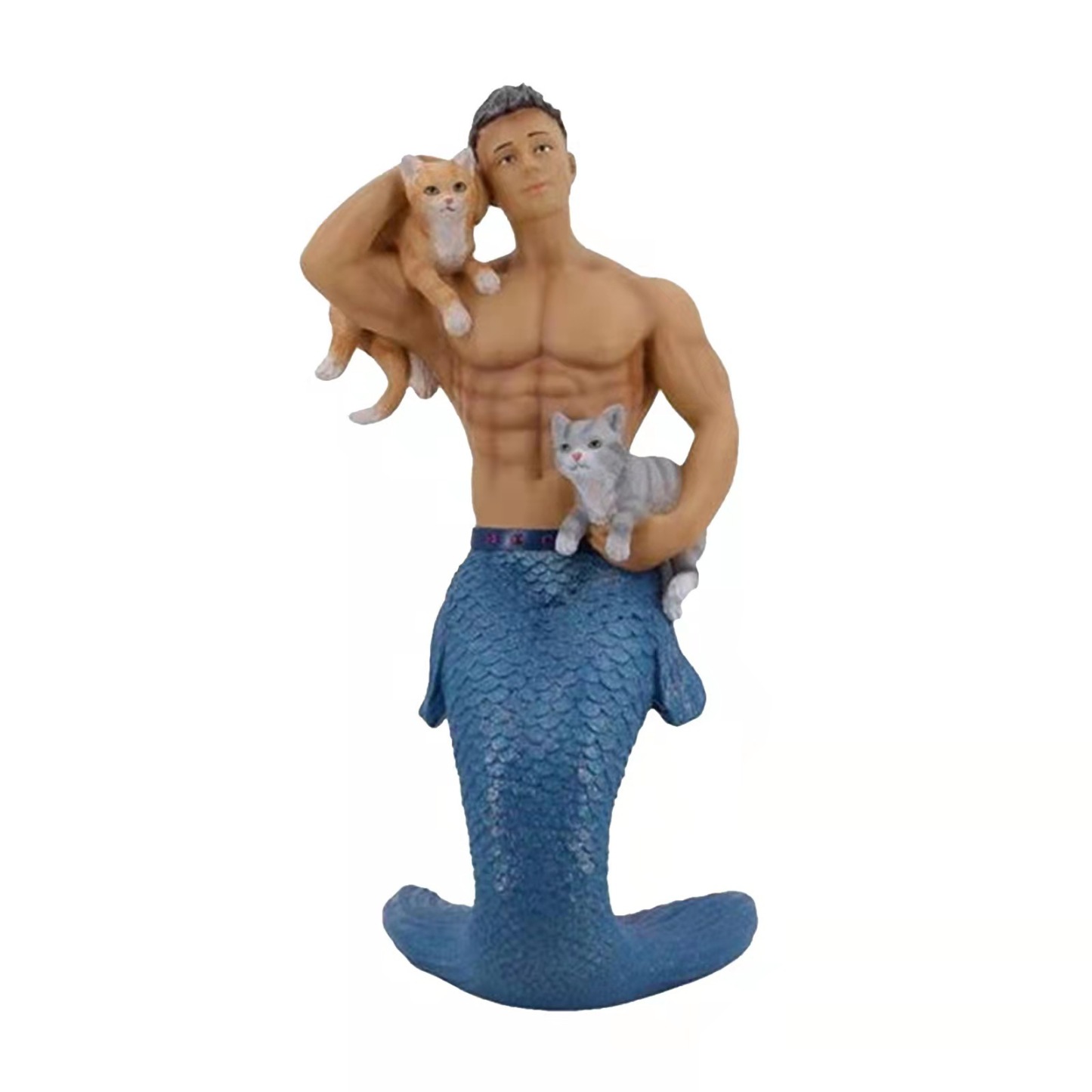 Merman Mermaid with Cats Pendant Hanging Decoration
