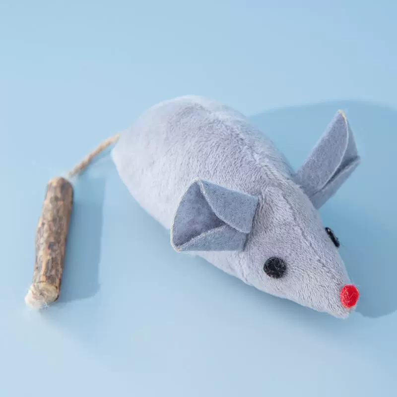 Soft Mouse Cat Chew Toy for Kittens Interactive & Portable Cat Toy for