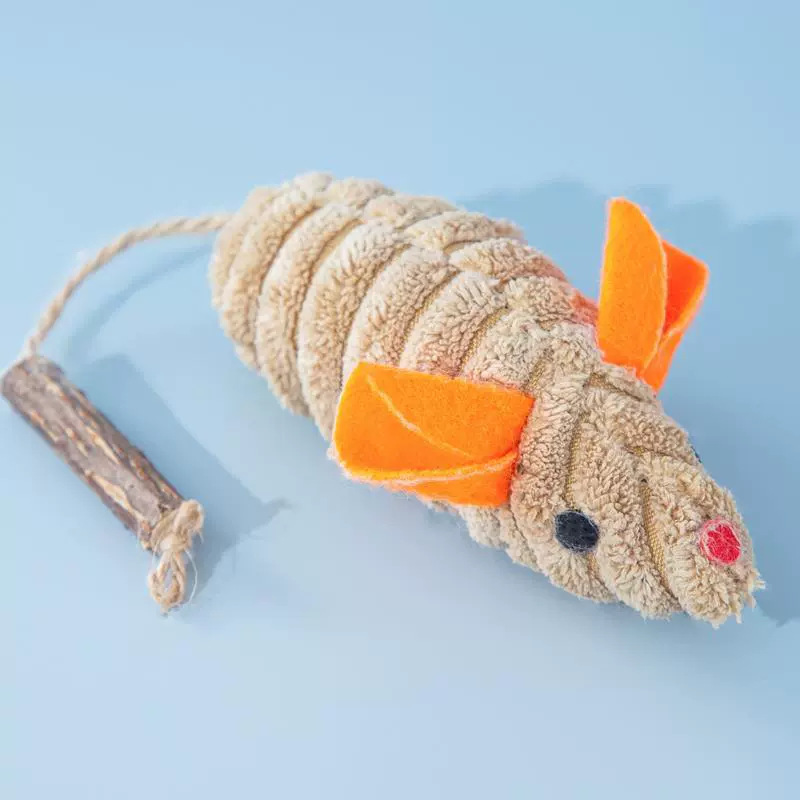 Soft Mouse Cat Chew Toy for Kittens Interactive & Portable Cat Toy for Teething and Play