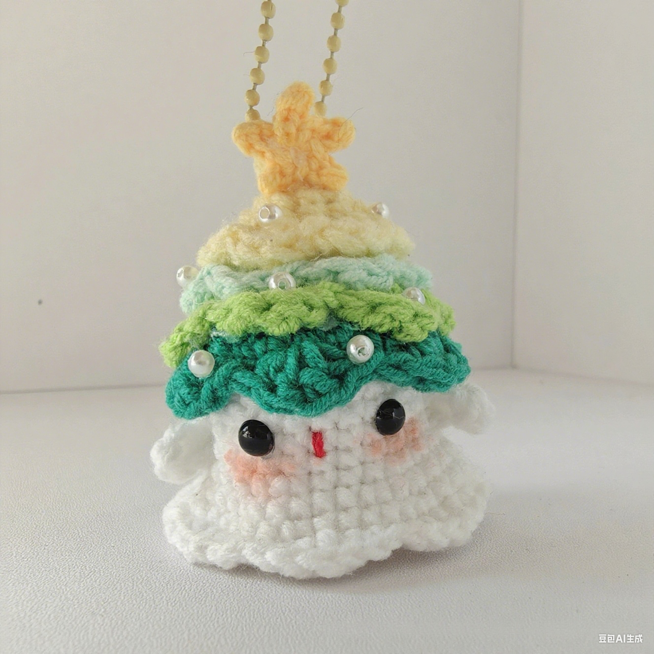 Handmade Halloween Crochet Car Accessories Pumpkin Decor Rear Mirror Hanger fall autumn ghost, cute hanging amigurumi holiday swing ornament