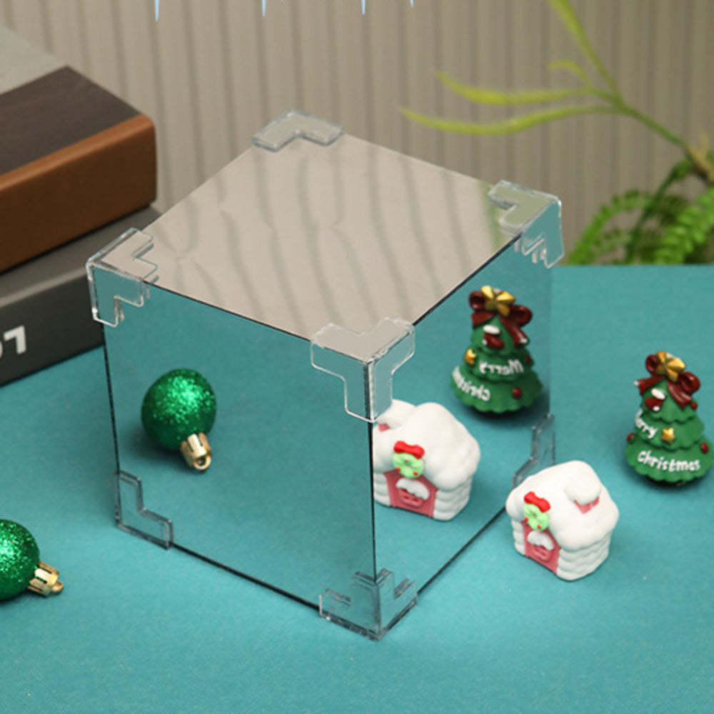 DIY Christmas Night Light Mirror and LED Lamp DIY Material Kit for Xmas Table Decor - 3DCrystalGifts