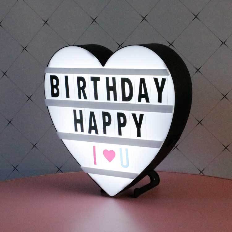 Modern Minimalist Night Light with Interchangeable Letter Plates and Geometric Design Customizable DIY Valentine's Day Atmosphere Lamp - 3DCrystalGifts