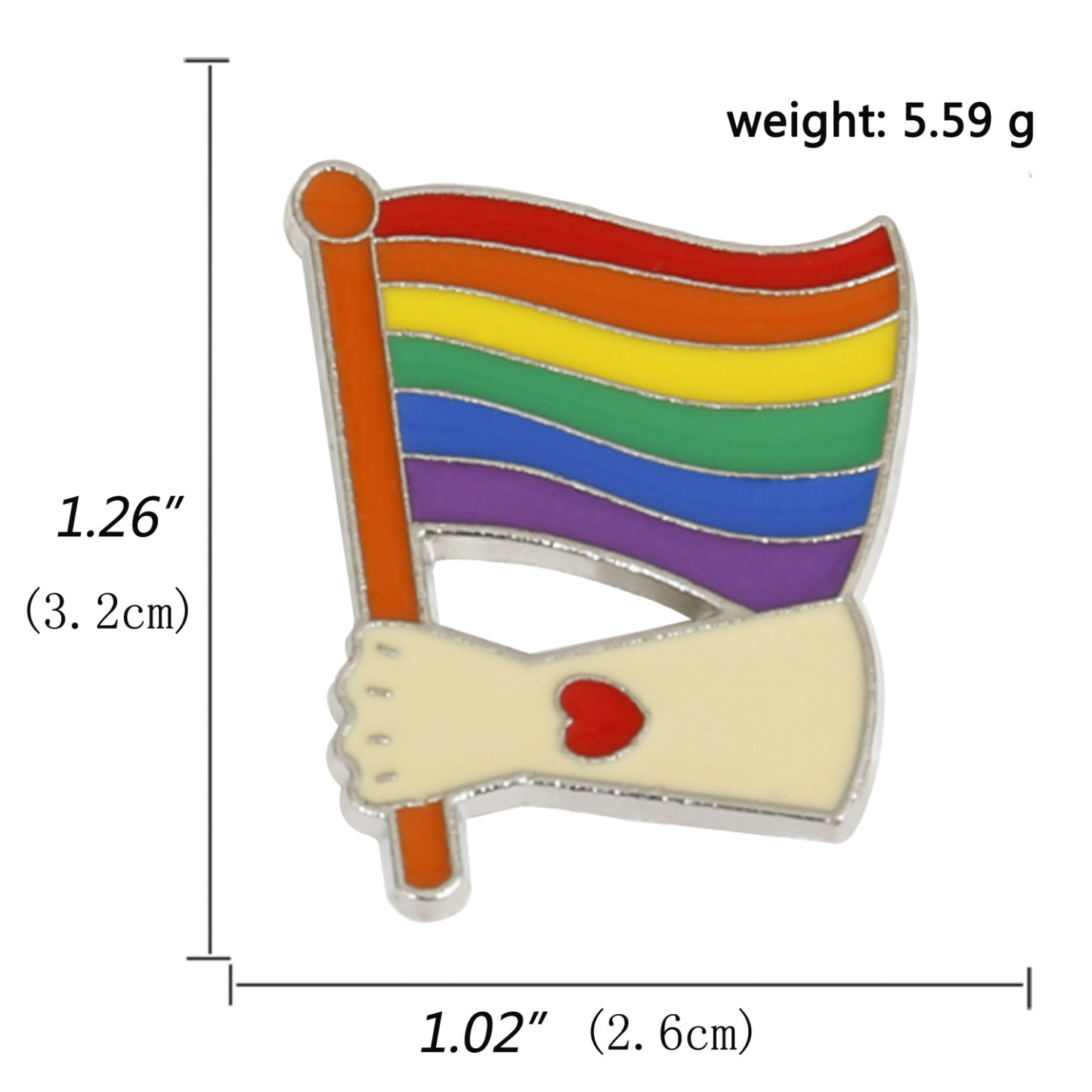 Colorful LGBTQ+ Rainbow Brooches 5PCS –Classic Rainbow, Cute Snail, Heart, Bow, Elephant & More | Pride Pins for Gay Community