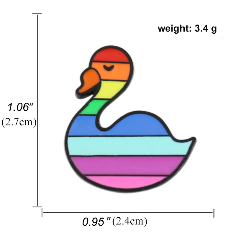 Colorful LGBTQ+ Rainbow Brooches 5PCS –Classic Rainbow, Cute Snail, Heart, Bow, Elephant & More | Pride Pins for Gay Community