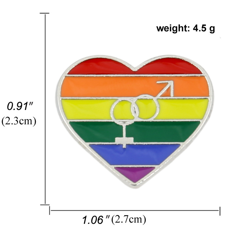 Colorful LGBTQ+ Rainbow Brooches 5PCS –Classic Rainbow, Cute Snail, Heart, Bow, Elephant & More | Pride Pins for Gay Community