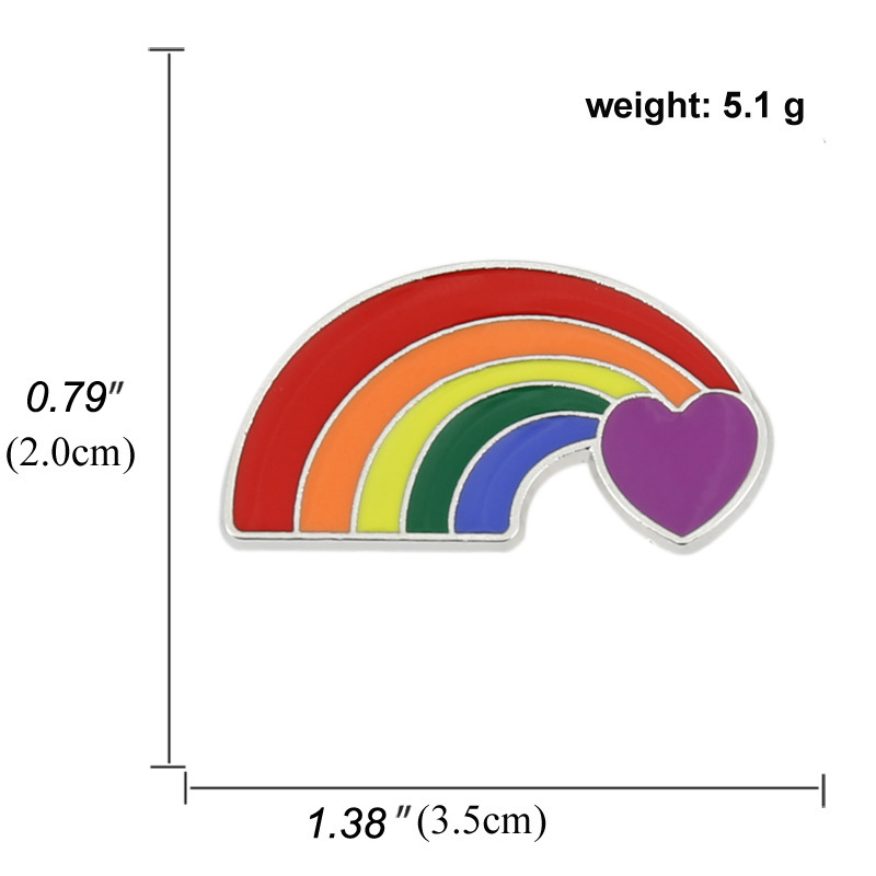Colorful LGBTQ+ Rainbow Brooches 5PCS –Classic Rainbow, Cute Snail, Heart, Bow, Elephant & More | Pride Pins for Gay Community