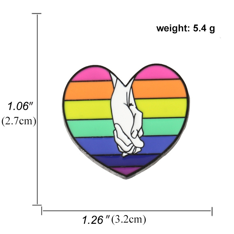 Colorful LGBTQ+ Rainbow Brooches 5PCS –Classic Rainbow, Cute Snail, Heart, Bow, Elephant & More | Pride Pins for Gay Community