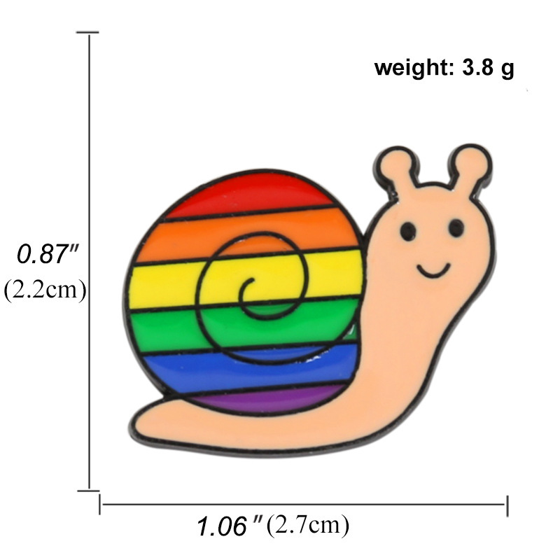 Colorful LGBTQ+ Rainbow Brooches 5PCS –Classic Rainbow, Cute Snail, Heart, Bow, Elephant & More | Pride Pins for Gay Community