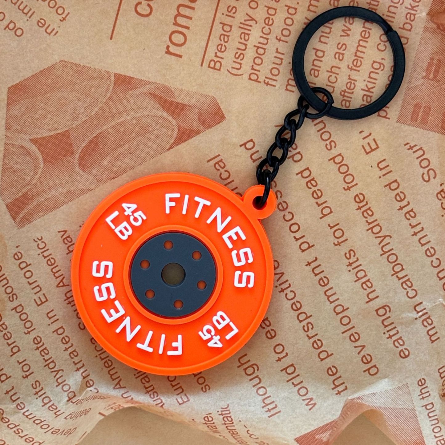 Weightlifting Weight Plates Keychain Accessories Equipment Pendant Metal Mini Backpack Keychain