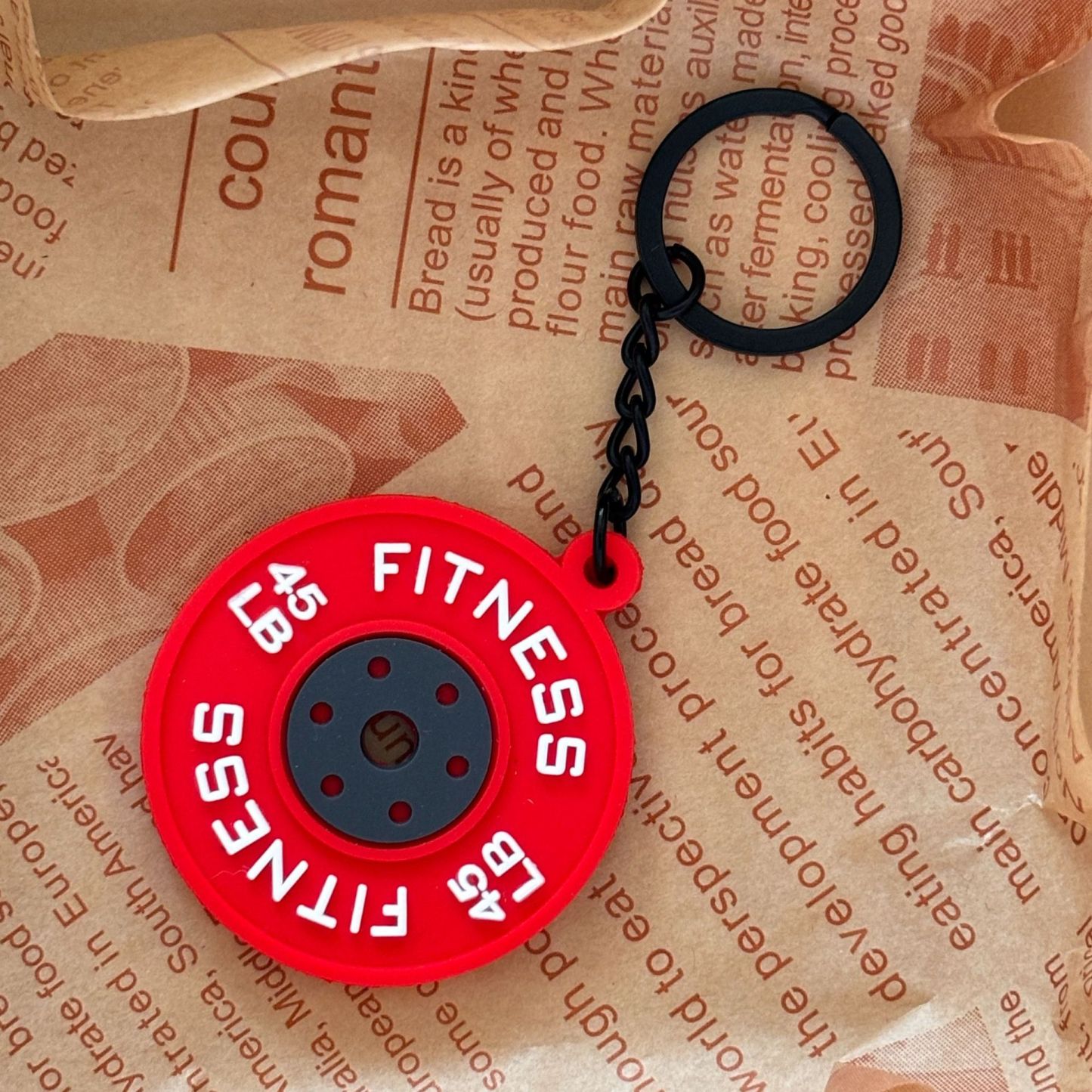 Weightlifting Weight Plates Keychain Accessories Equipment Pendant Metal Mini Backpack Keychain