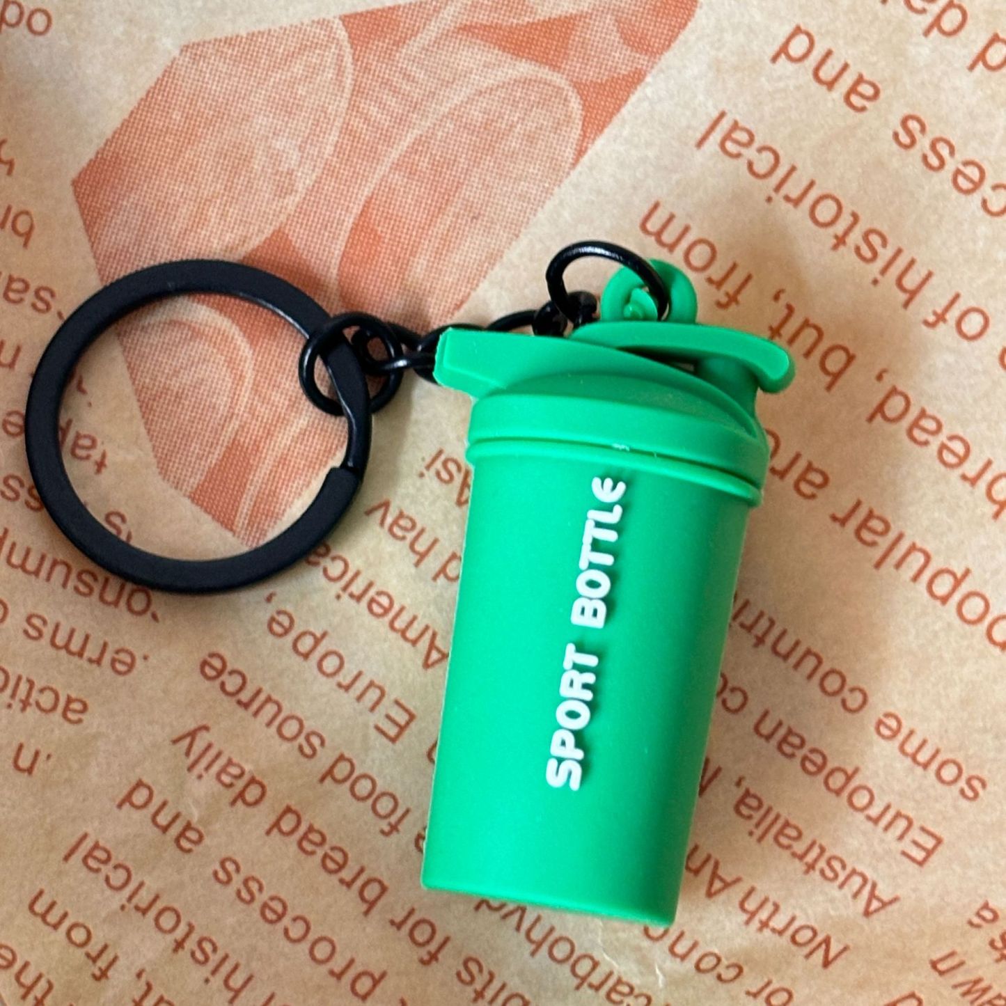 Fitness Water Cup Keychain Accessories Equipment Pendant Metal Mini Backpack Keychain