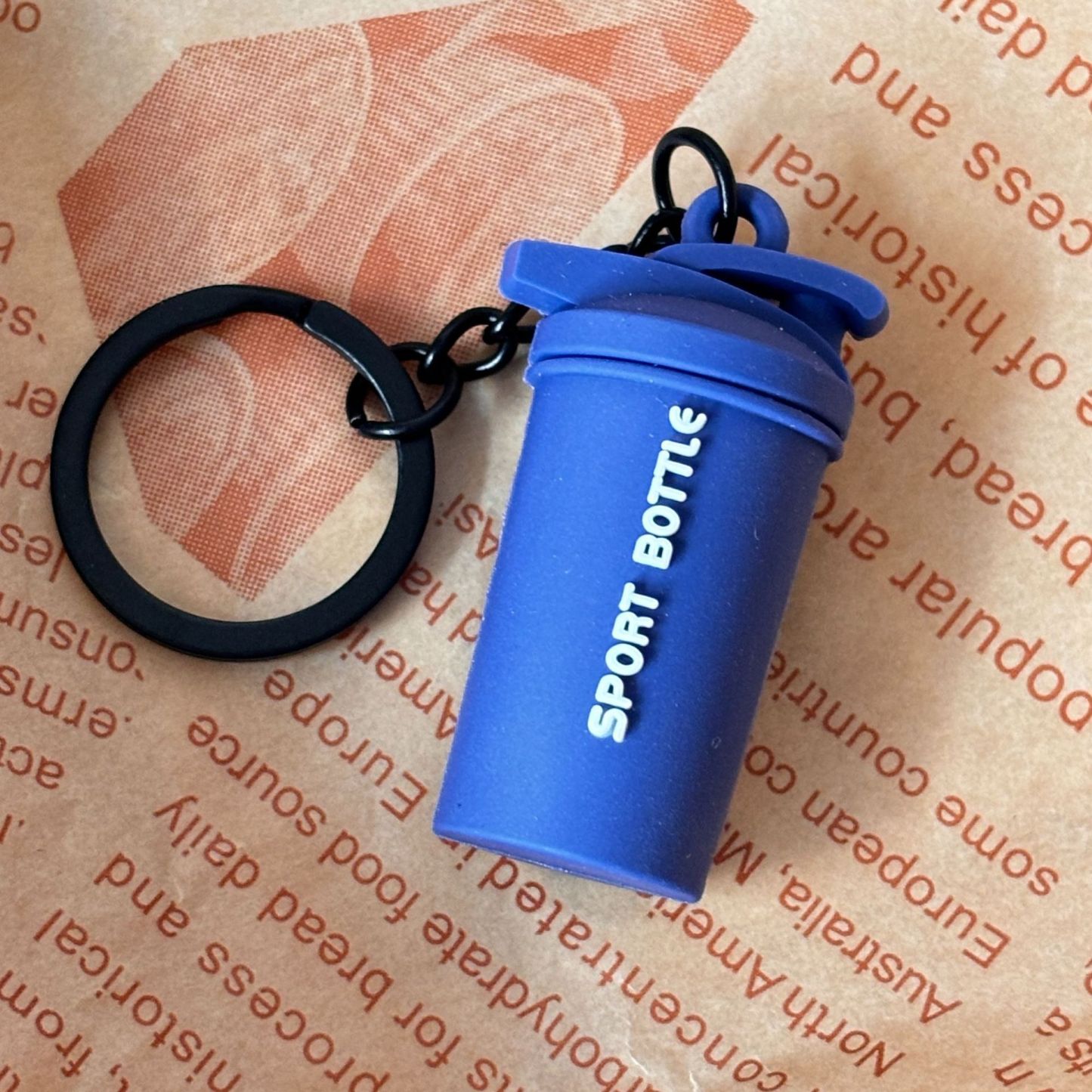 Fitness Water Cup Keychain Accessories Equipment Pendant Metal Mini Backpack Keychain