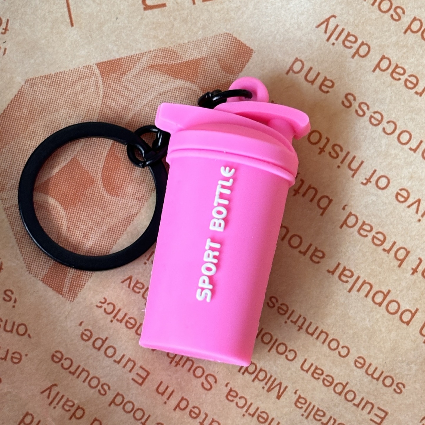 Fitness Water Cup Keychain Accessories Equipment Pendant Metal Mini Backpack Keychain