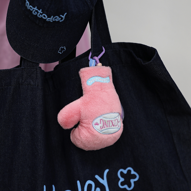 Cute 100kg Kettlebell Fitness-Themed Plush Keychain & Pillow Dumbbell,