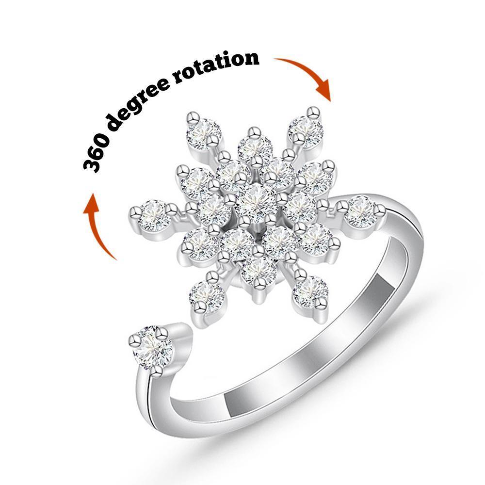 Anxiety Ring Rotating Opening Ring For Women Anniversary Birthday Gifts - soufeelus