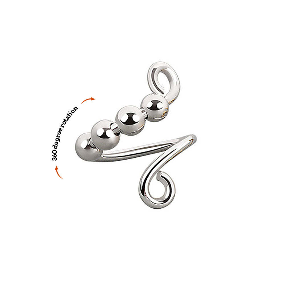 Anxiety Ring Adjustable Anxiety Relief Decompression Ring Jewelry Gift for Her - soufeelus