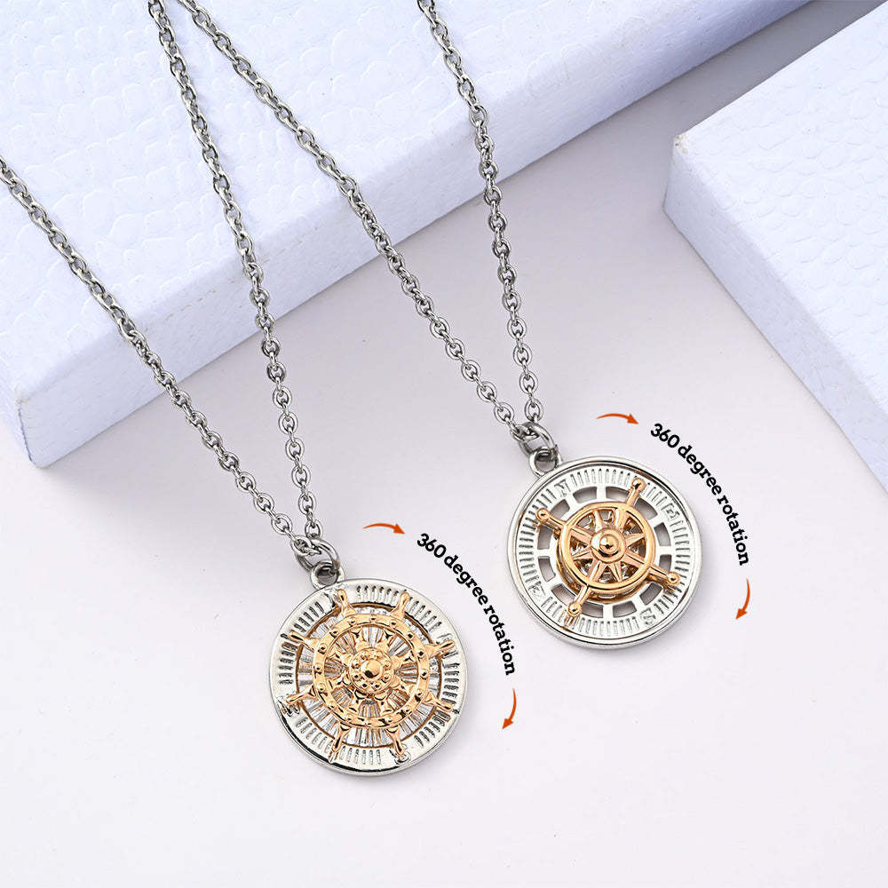 Anxiety Ring Decompression Anti-Anxiety Relief Adjustable Ring Necklace Set Jewelry Gift - soufeelus