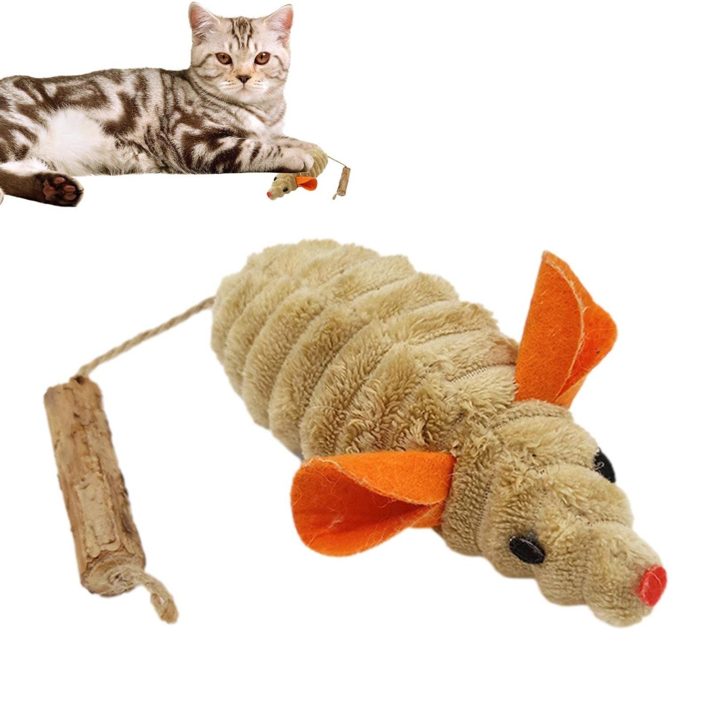 Soft Mouse Cat Chew Toy for Kittens Interactive & Portable Cat Toy for Teething and Play