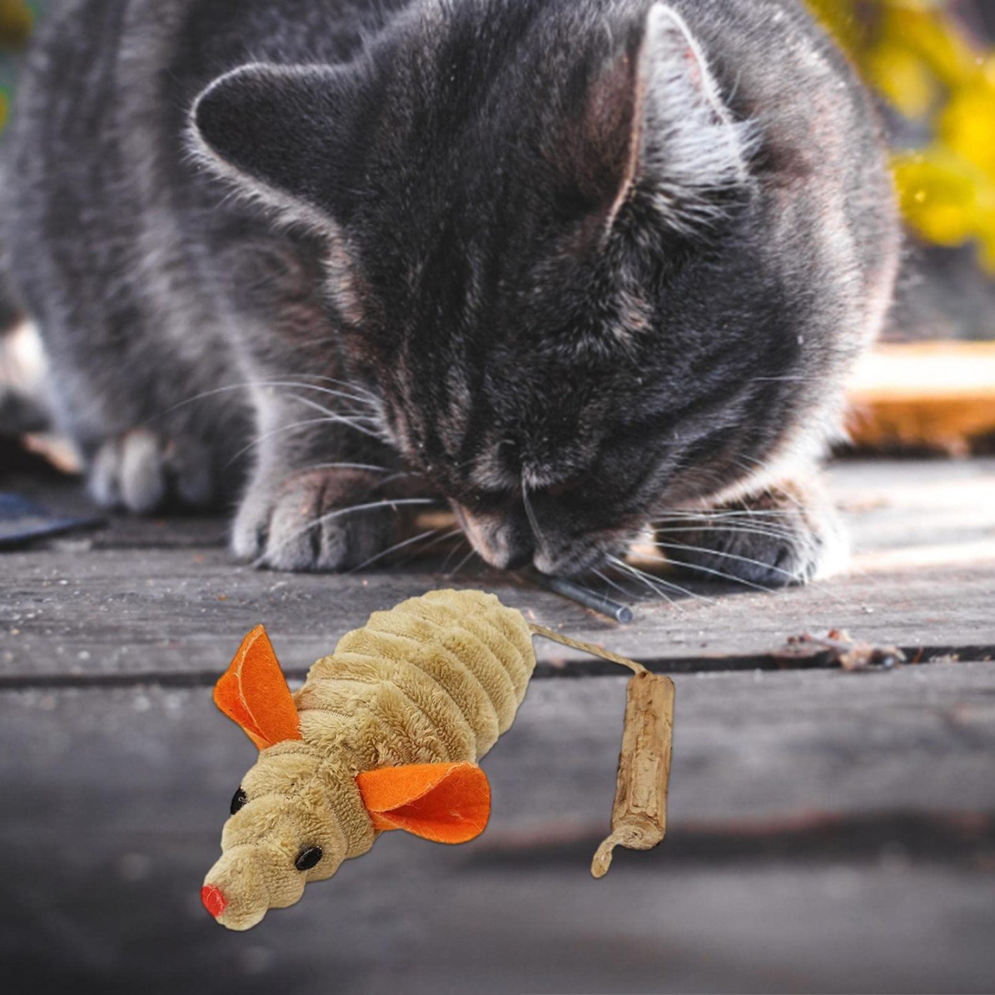 Soft Mouse Cat Chew Toy for Kittens Interactive & Portable Cat Toy for Teething and Play