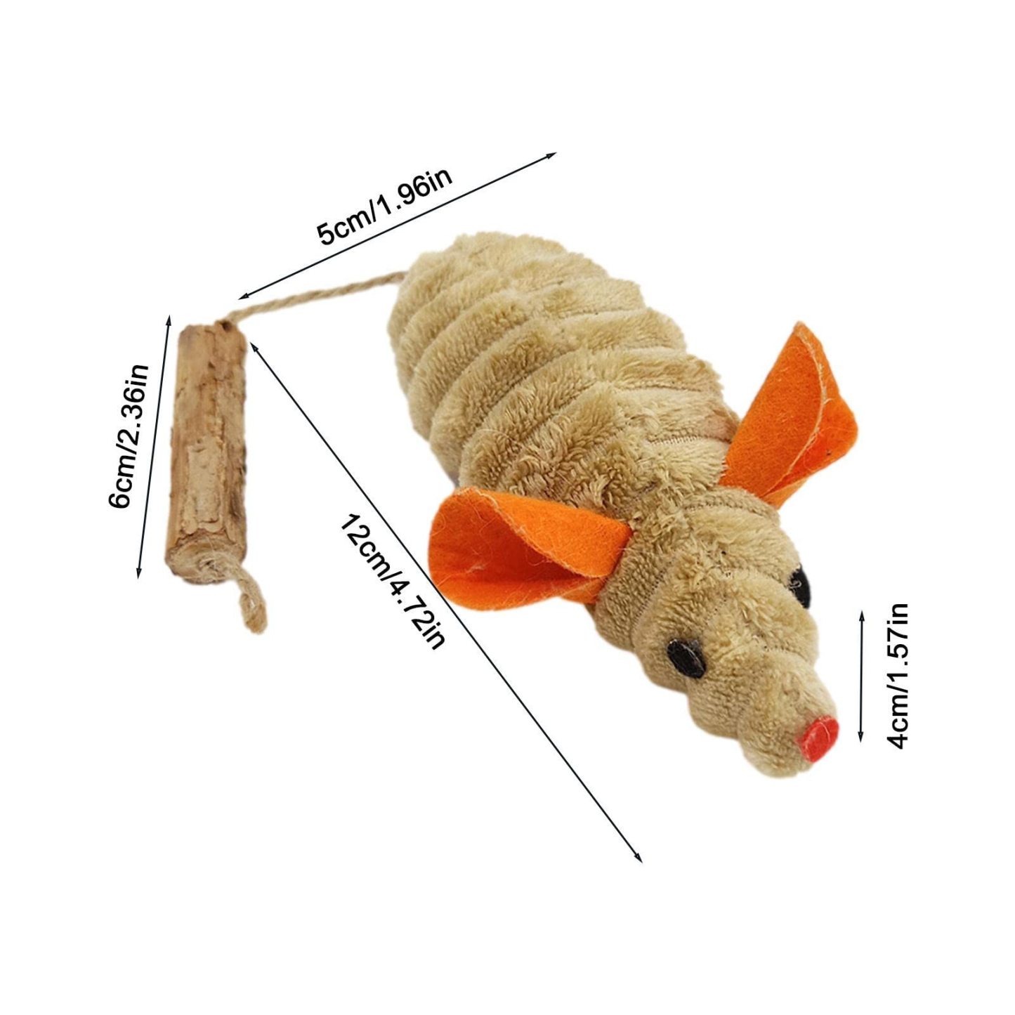 Soft Mouse Cat Chew Toy for Kittens Interactive & Portable Cat Toy for Teething and Play