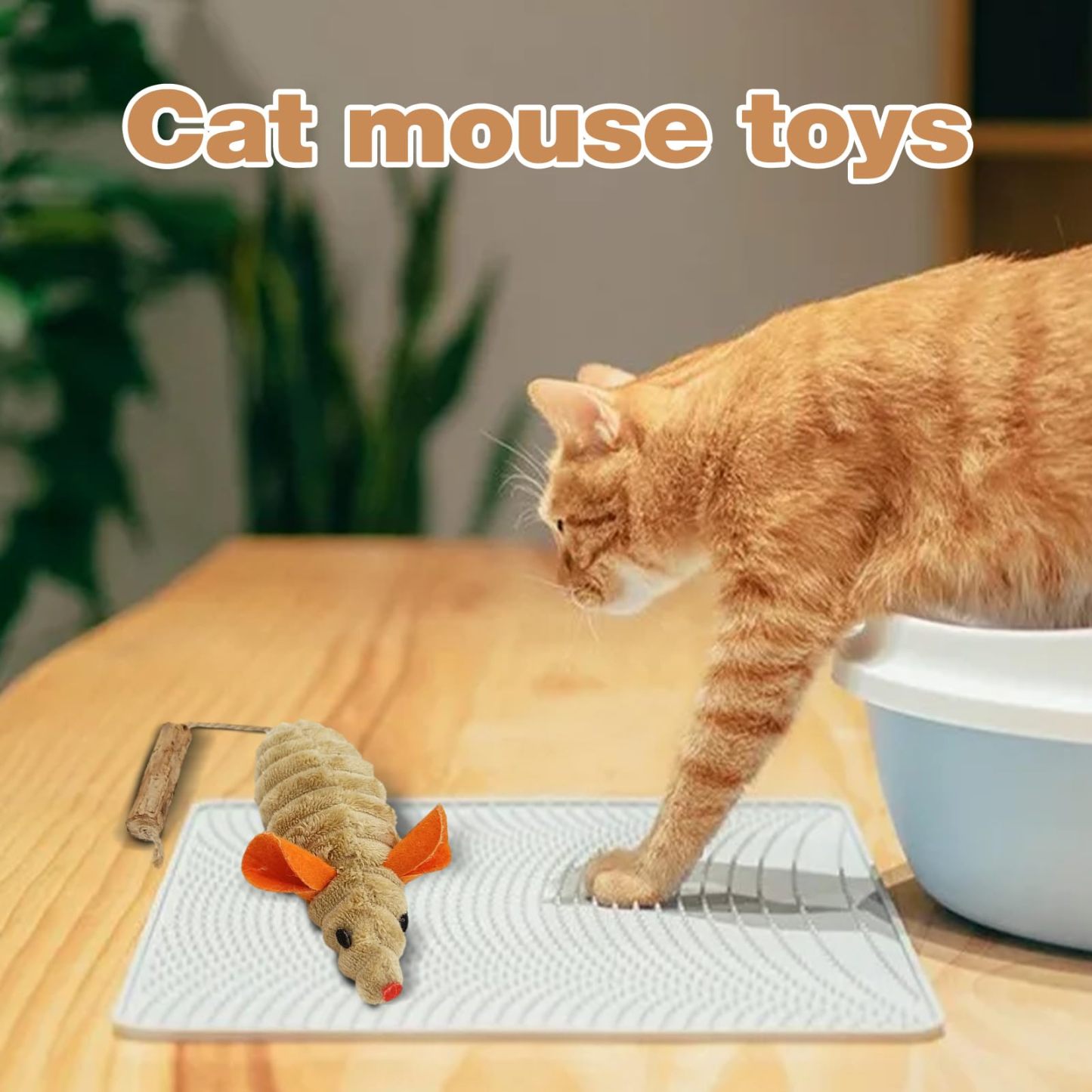 Soft Mouse Cat Chew Toy for Kittens Interactive & Portable Cat Toy for Teething and Play