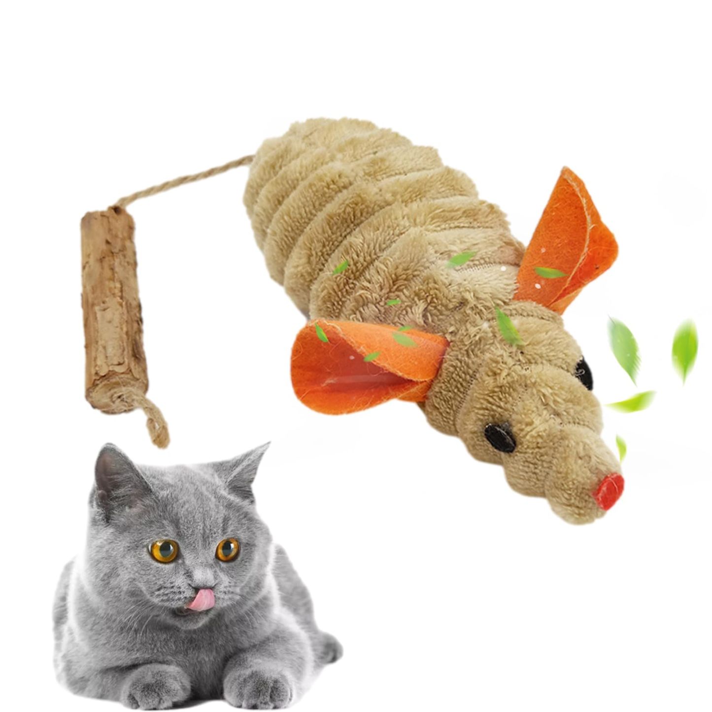 Soft Mouse Cat Chew Toy for Kittens Interactive & Portable Cat Toy for Teething and Play