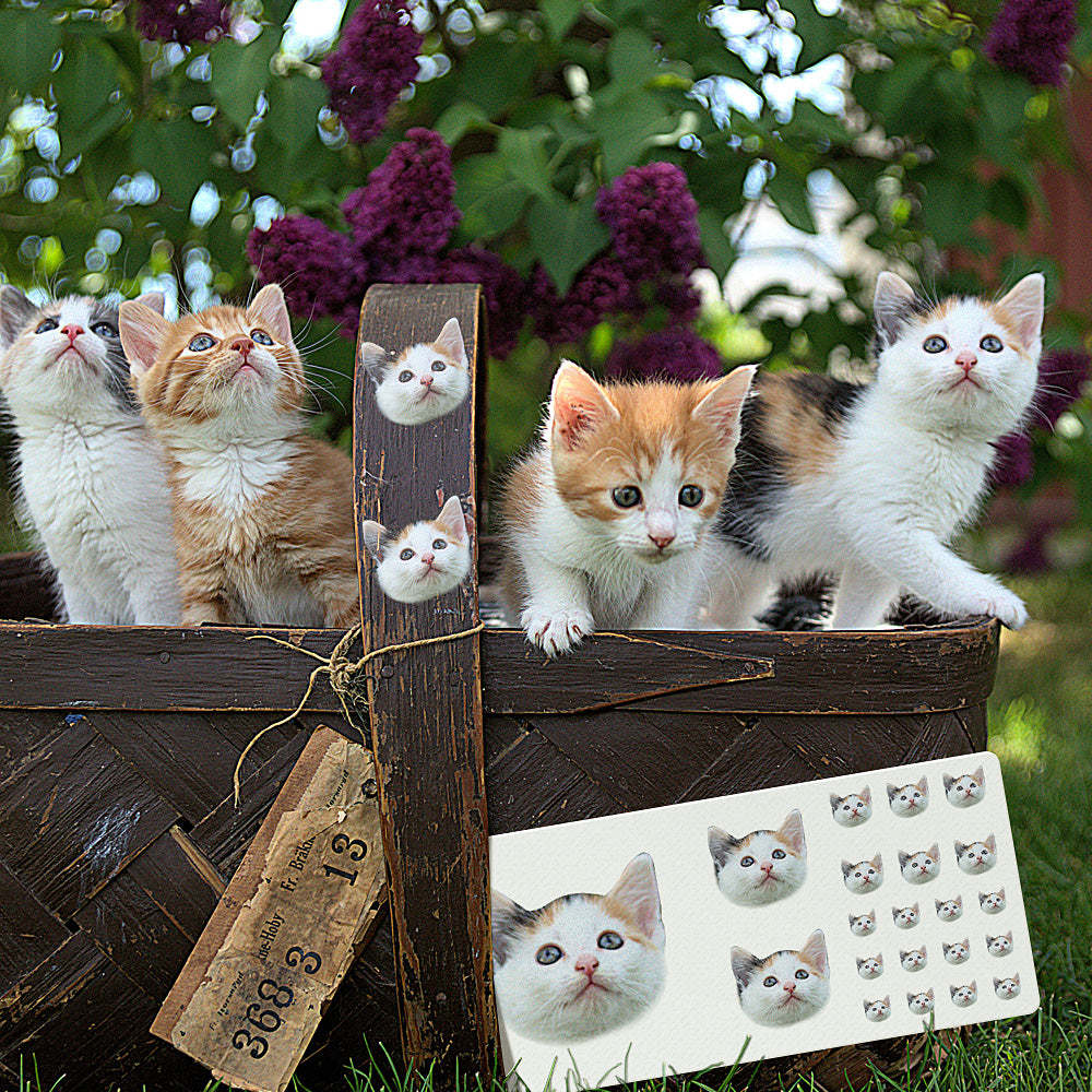 Custom Face Sticker Sheet - Cat
