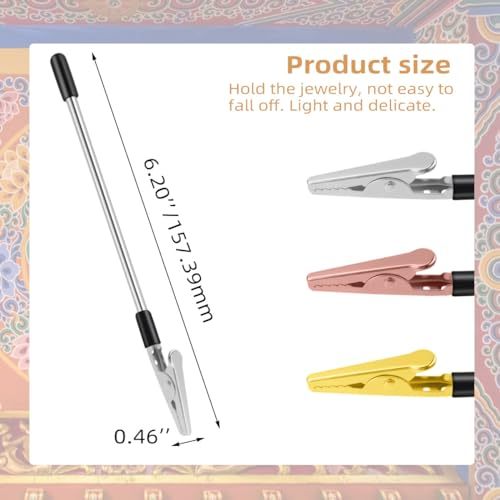 3 PCS Bracelet Helper Tool - Fastening Helper for Watch, Necklace & Zipper Clasps - Gold, Silver & Rose Gold Metal Jewelry Clasp Hooking Ties