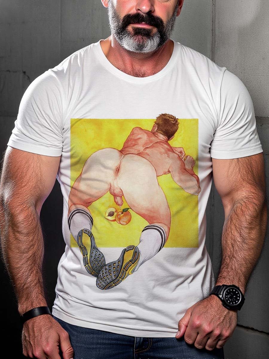 Gay Pride "Peach" Naughty Shirt Size S to 4XL Cartoon Style Tee Got to