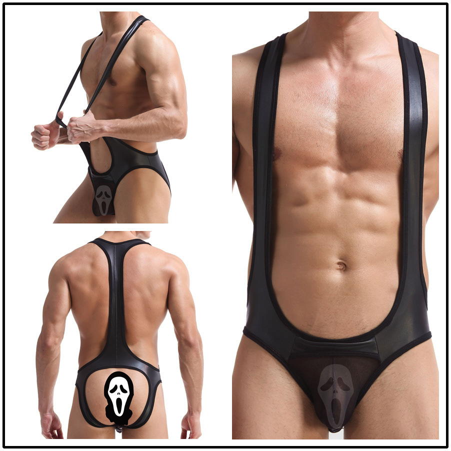 Men’s Fashion Harness Thong Bodysuit – Stretch Fit with U-Shaped Pouch