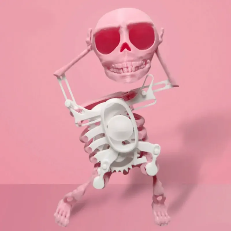 Dancing Skull Toy,Dancing and Swinging 3D Skull Toy, Wind-up Dancing Skeleton Toy No Need Battery
