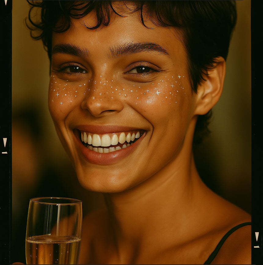 6 Sheets Sparkle Freckles Stickers, Rainbow Heart Star Pattern Waterproof Temporary Tattoo Decals for Party Holiday Daily Makeup Decoration