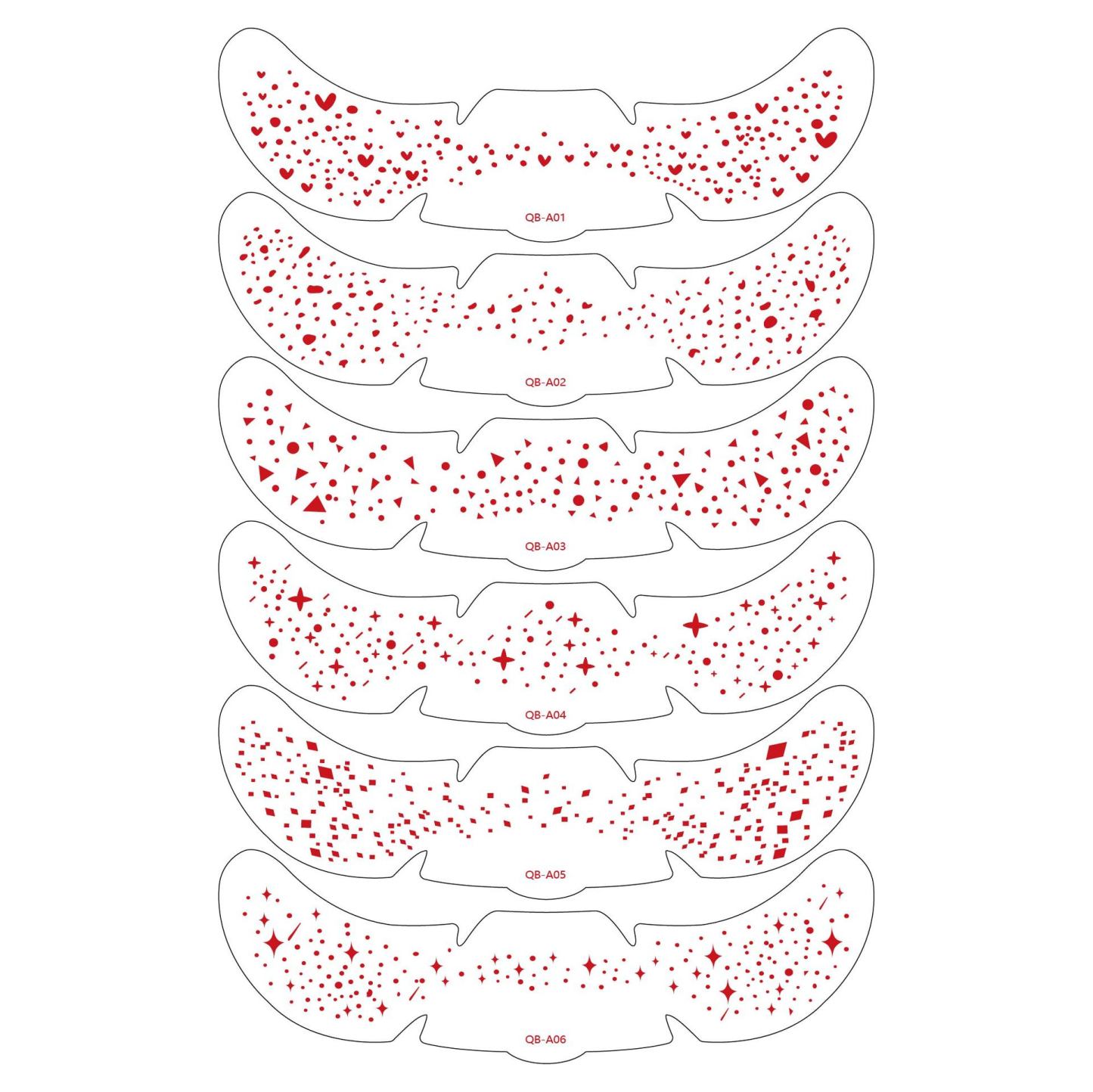 6 Sheets Sparkle Freckles Stickers, Rainbow Heart Star Pattern Waterproof Temporary Tattoo Decals for Party Holiday Daily Makeup Decoration