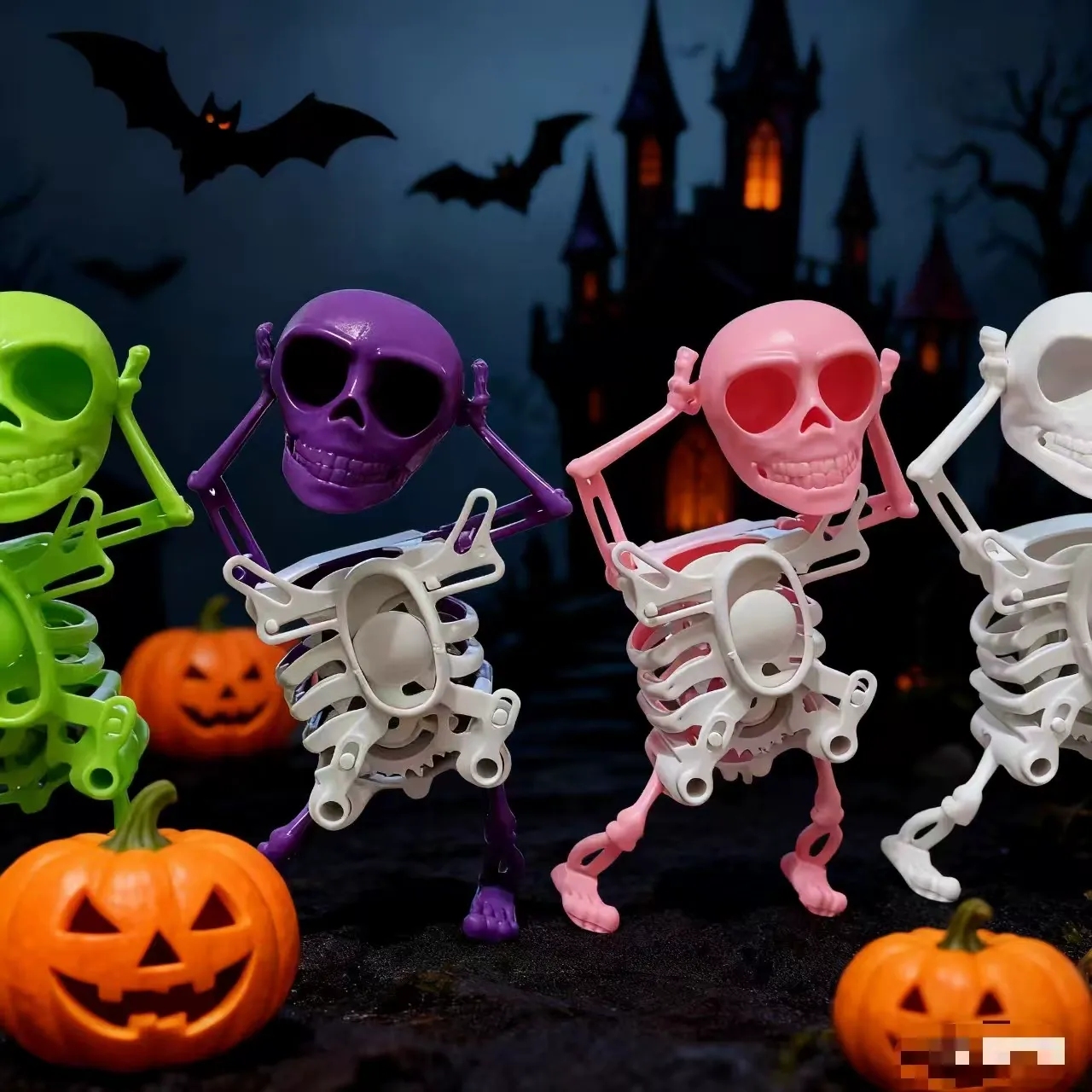 Dancing Skull Toy,Dancing and Swinging 3D Skull Toy, Wind-up Dancing Skeleton Toy No Need Battery