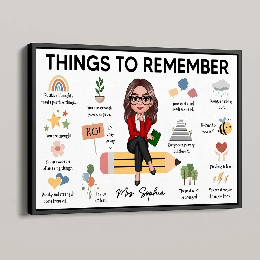 Personalized Teacher Appreciation Poster | Custom Back to School Gift, Thoughtful Thank You Present