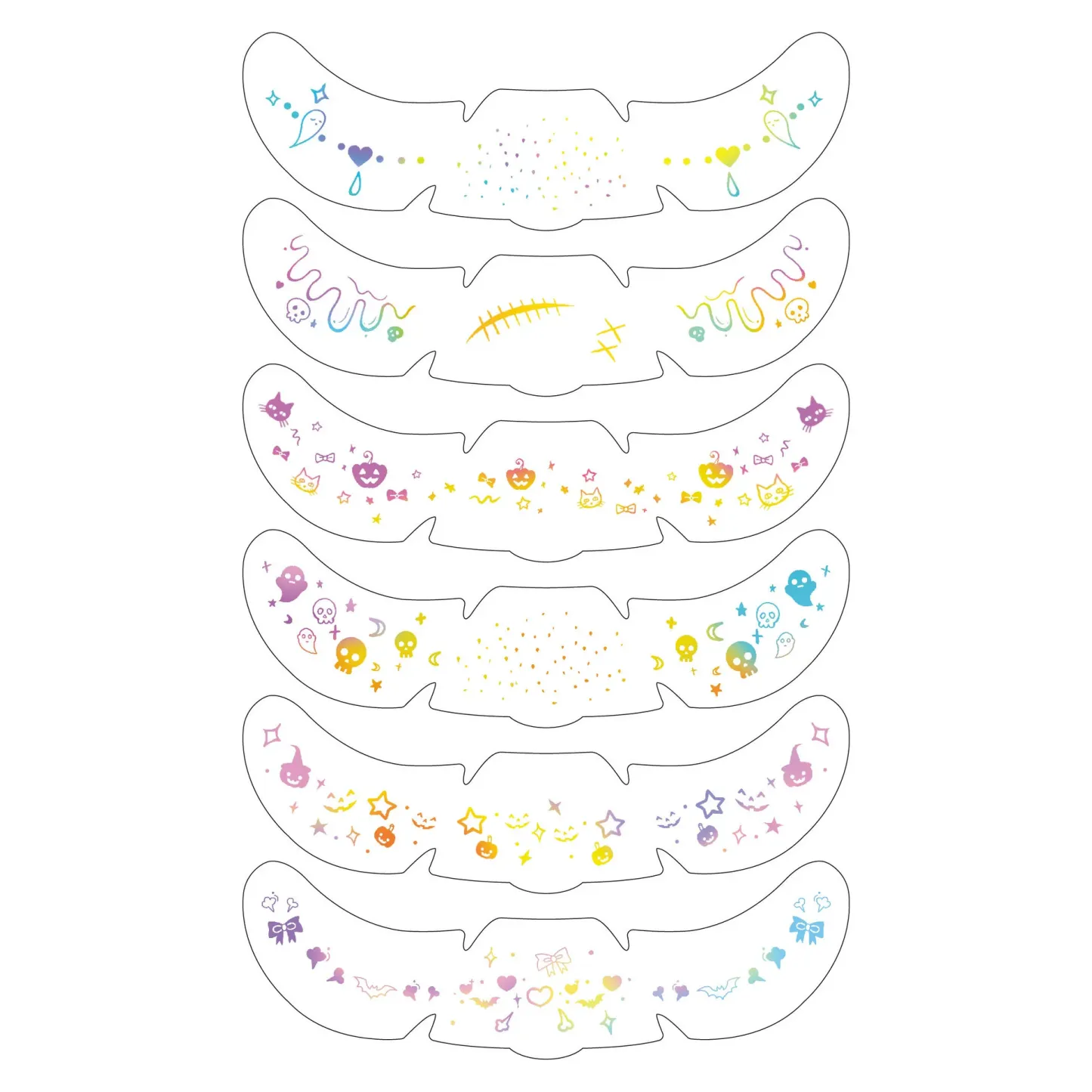 6 Sheets Sparkle Freckles Stickers, Rainbow Heart Star Pattern Waterproof Temporary Tattoo Decals for Party Holiday Daily Makeup Decoration