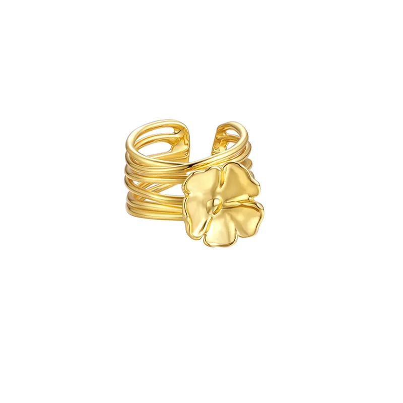 Wild Rose Collection Single Flower Open Ring